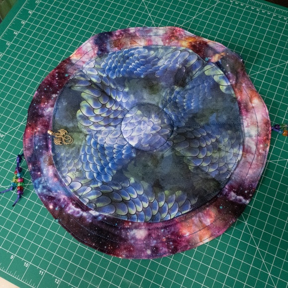 Dragon DND Bag Or Jewelry Bag Dice And Throw Bag Handmade Drawstring Fabric Bag - Picture 11 of 11